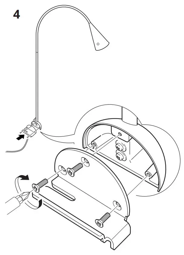 IKEA 003.965.86 DELAKTIG LED Floor Lamp Instruction Manual - Installation 4