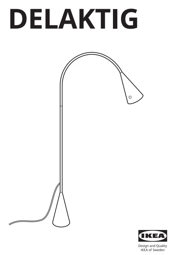 IKEA 003.965.86 DELAKTIG LED Floor Lamp Instruction Manual
