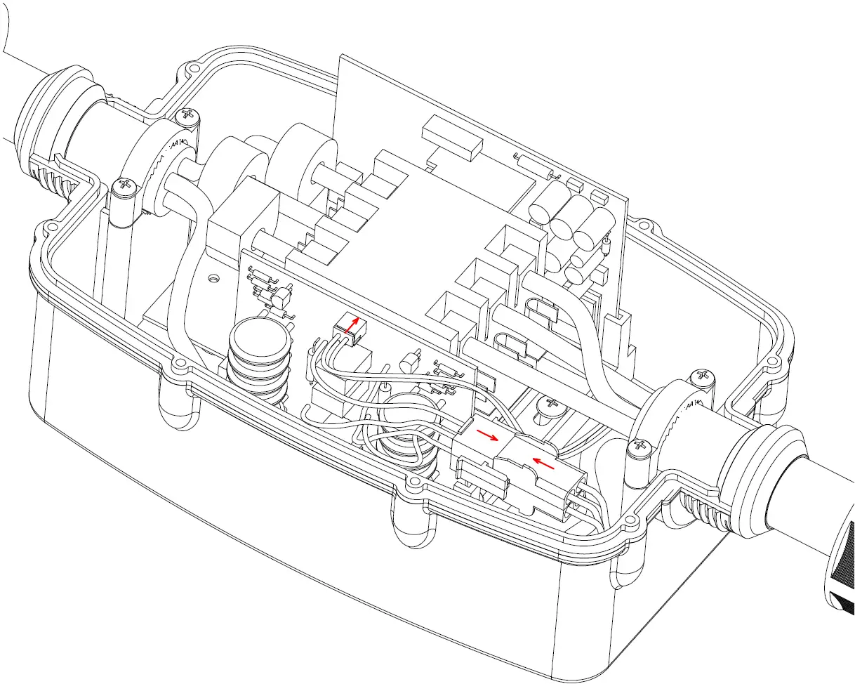 Slide in the new surge module into the slots inside the Power Watchdog unit