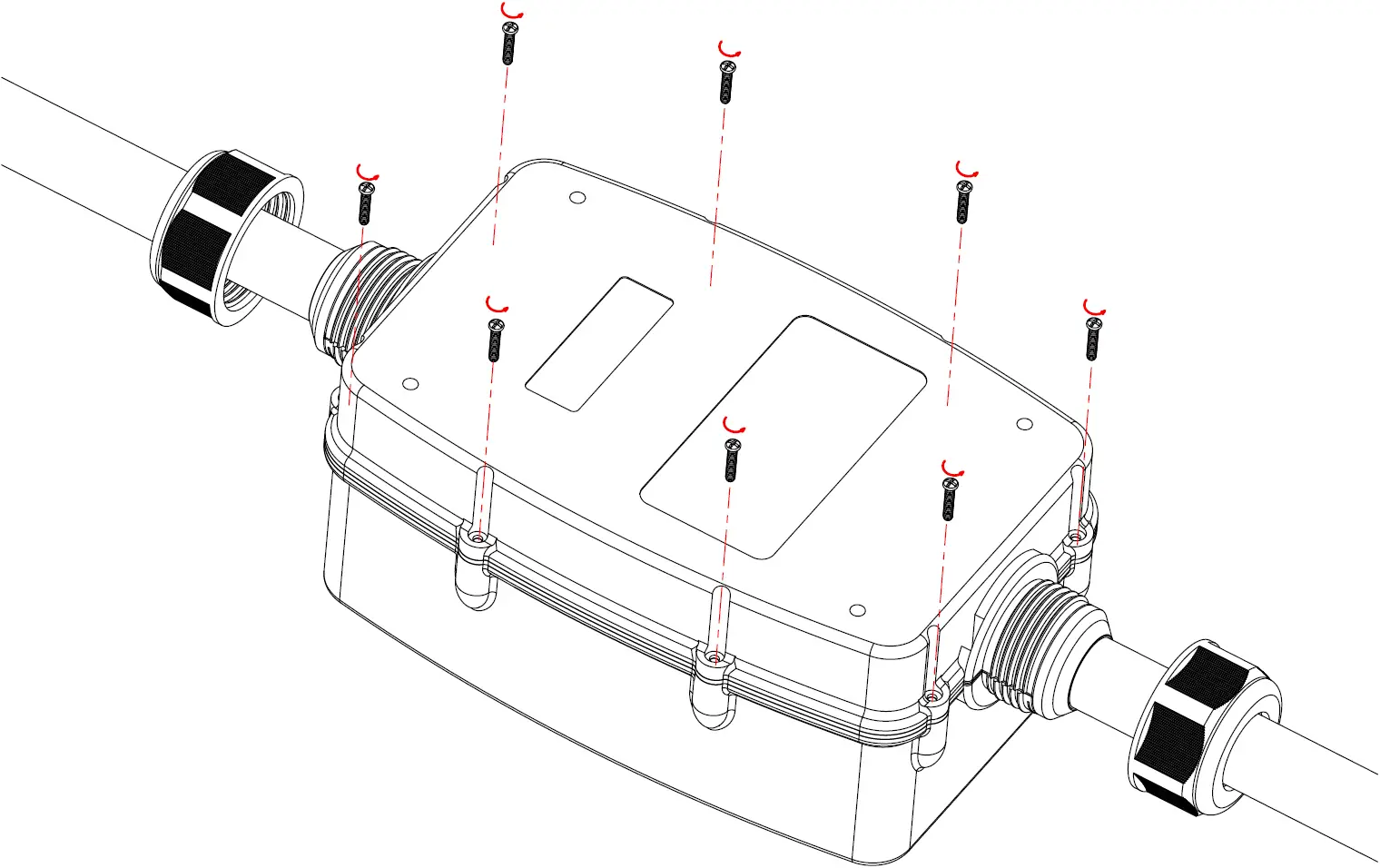 Unscrew the 8 Phillips screws on the back side of the unit