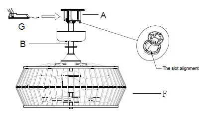 WAREHOUSE DW01W13 25 Inch Ceiling Fan FIG 10