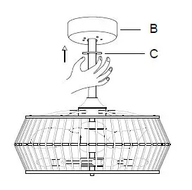 WAREHOUSE DW01W13 25 Inch Ceiling Fan FIG 12