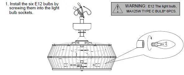 WAREHOUSE DW01W13 25 Inch Ceiling Fan FIG 9