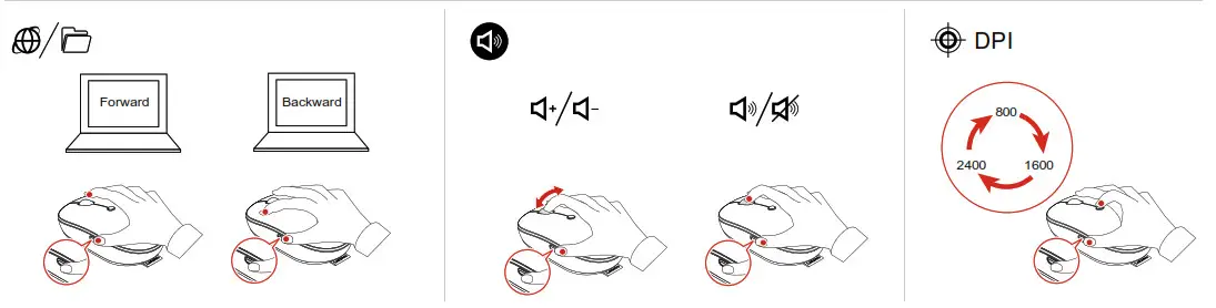 Lenovo MB605T Go Multi-Device Wireless Mouse - 3