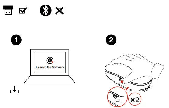 Lenovo MB605T Go Multi-Device Wireless Mouse - Microsoft Teams