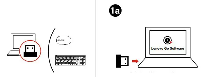 Lenovo MB605T Go Multi-Device Wireless Mouse -Unified Receive 3