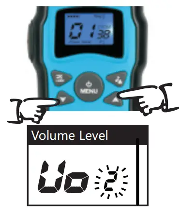 Changtaiwei Electronic M-8B Walkie Talkie - Adjust Volume