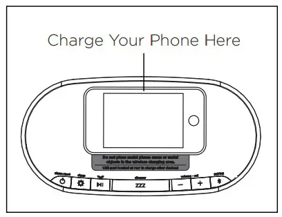 iHOME iBTW281V2 TimeBoost Glow Wireless Charging LED Color Changing-Phone