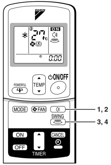 DAIKIN FT13BV1LS Room Air Conditioner - Direction