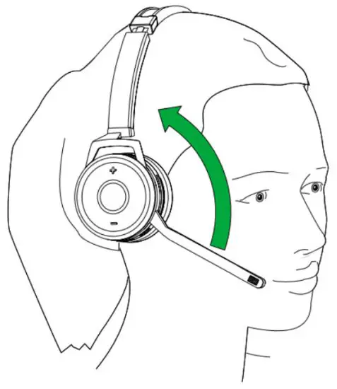 Xiamen Vbet Electronic 9605E Bluetooth Headset - storing the microphone