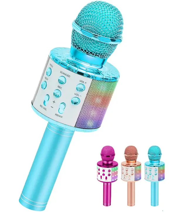 Wireless-Karaok-Microphone-for-Kids-Bluetooth-Karaoke-Microphone-Portable-image
