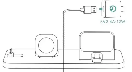 Chargers DI-158D-BL 3-in-1 Charging Station 2