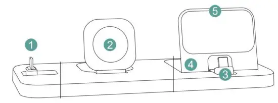 Chargers DI-158D-BL 3-in-1 Charging Station 4