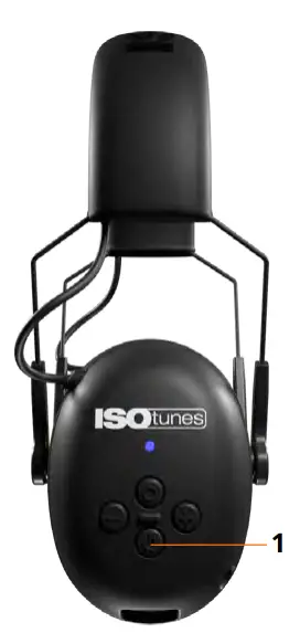 ISOtunes AirDefender Earmuff Headphone User Manual - Power On Off