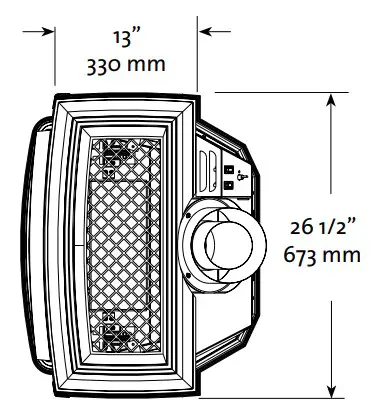 JOTUC Direct Vent Gas Stove 673 mm