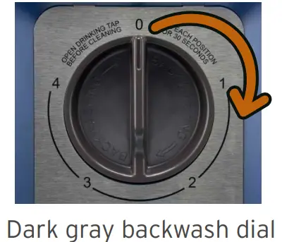 LifeStraw MAX High Flow Water Purifier - Dark gray backwash dial