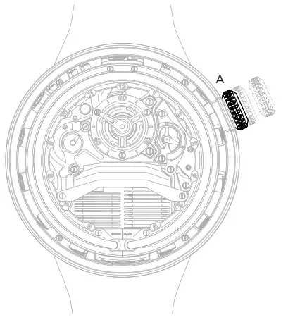 HYT H5 Green Fluid Watch - Down crown