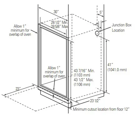 Combination Wall Oven Installation Guide Cutout Dimensions