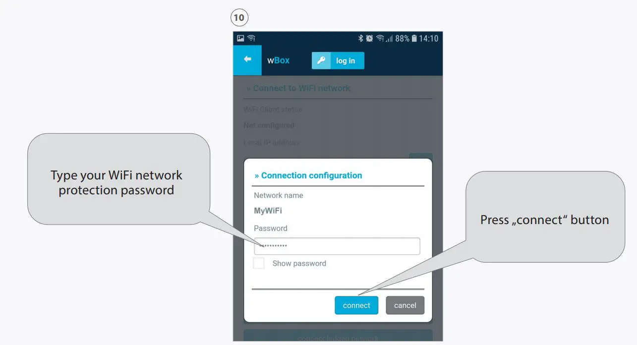 APPs Settings For wBox Devices User Guide - Wifi Password
