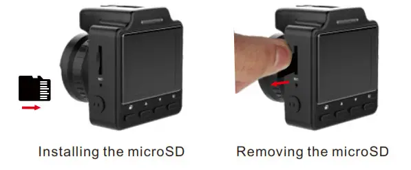 Conbro Mini WiFi Dash Cam Installing SD Card