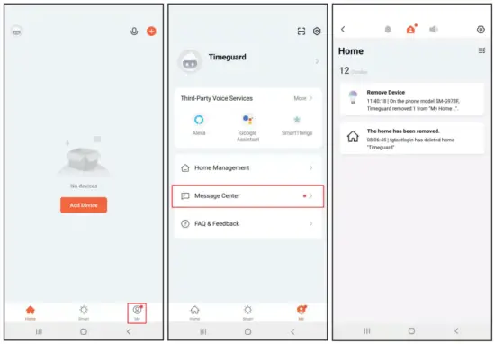 Message Center / Notifications