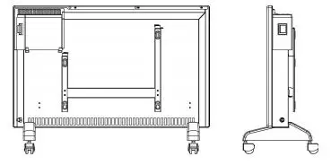 kogan 1000W Portable Electric Panel Heater User Guide - Aim the 4 holes in the back of the machine to the 4 hooks on the wall bracket