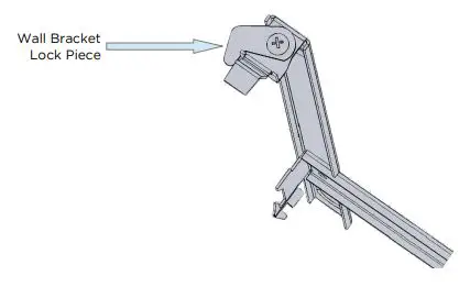 kogan 1000W Portable Electric Panel Heater User Guide - Fix the wall bracket lock piece