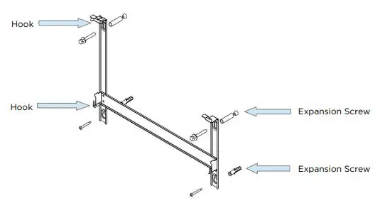 kogan 1000W Portable Electric Panel Heater User Guide - fix the screws onto the wall