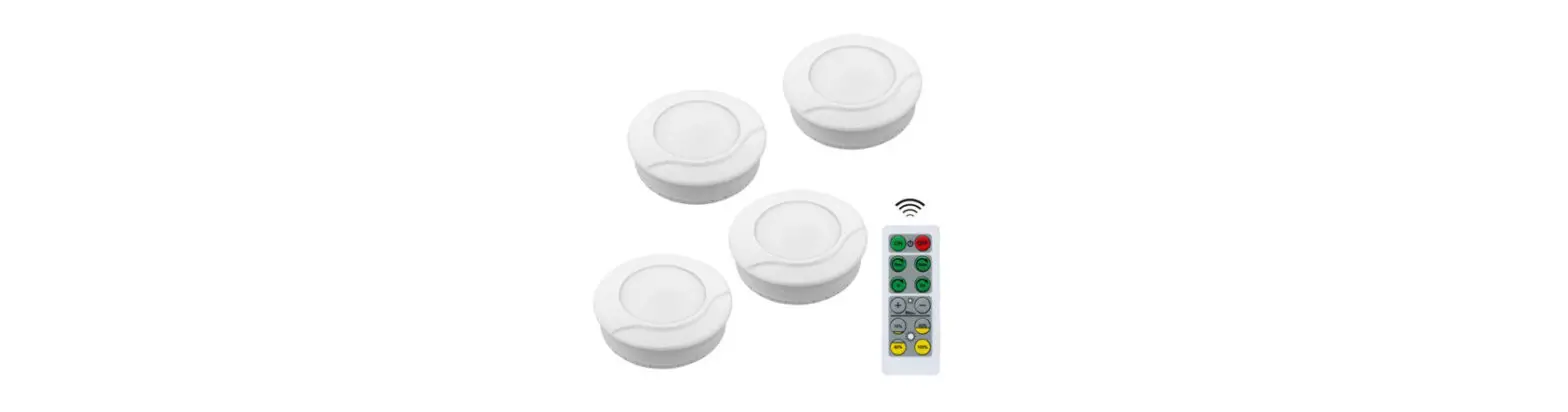 Link 2 Home Em-bl31w-2pk Wireless Remote Control Puck Lights Instruction Manual