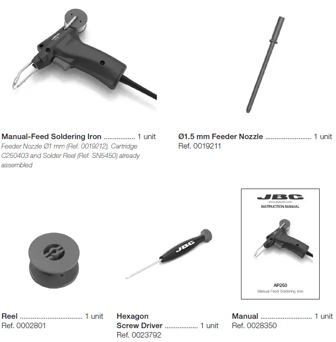 JBC-AP250-Manual-FeedSolderin-Iron-fig1