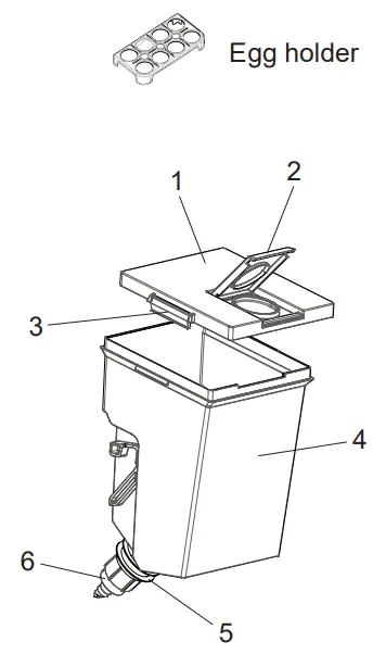 SHARP SJ LC41CHDAE-EU No Frost Refrigerator - Egg holder
