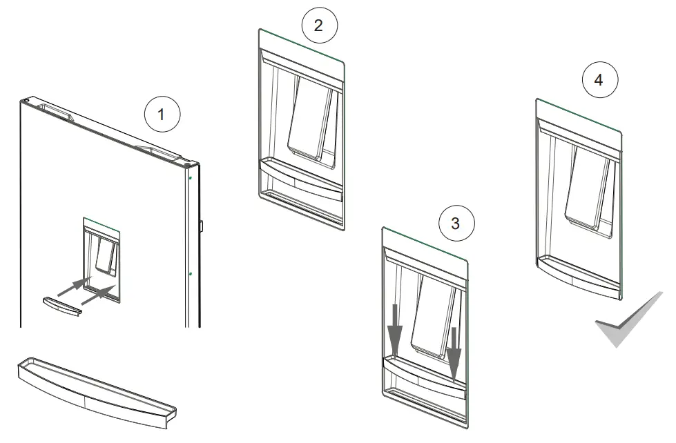 SHARP SJ LC41CHDAE-EU No Frost Refrigerator - Front water dispenser group1