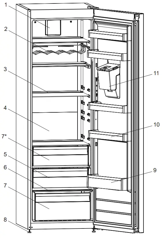 SHARP SJ LC41CHDAE-EU No Frost Refrigerator - appliance is not intended