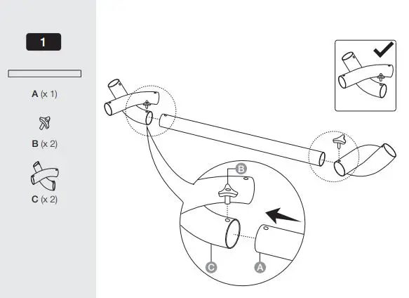 Polycotton Double Hammock- Installation