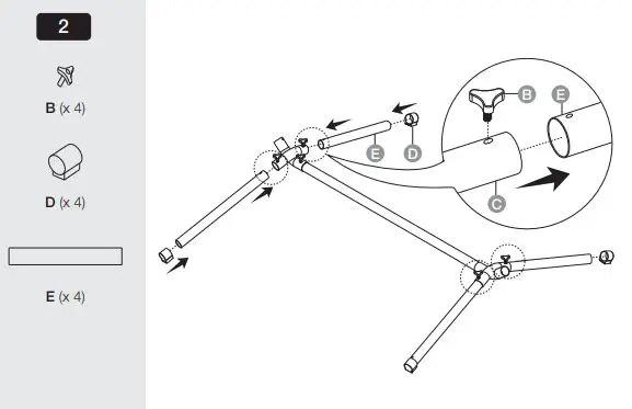 Polycotton Double Hammock- Installation