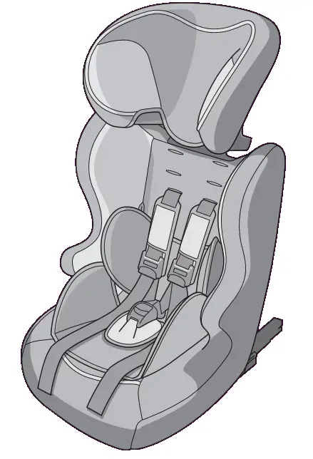 TEAMTEX 051770 Type L18 Type D11 Black Child Car Seat