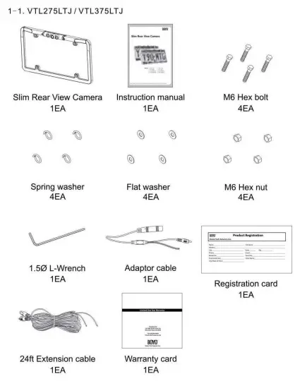 BOYO VTL275LTJ Slim Rear View Camera-fig2