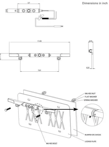 BOYO VTL275LTJ Slim Rear View Camera-fig5
