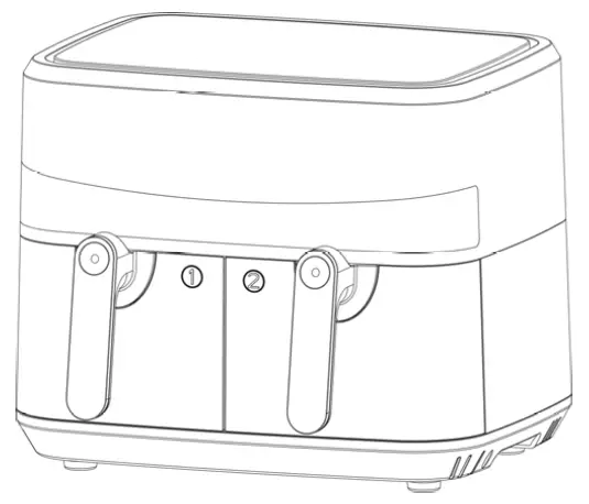 LIVING CO KDF-5599D Dual Zone Air Fryer