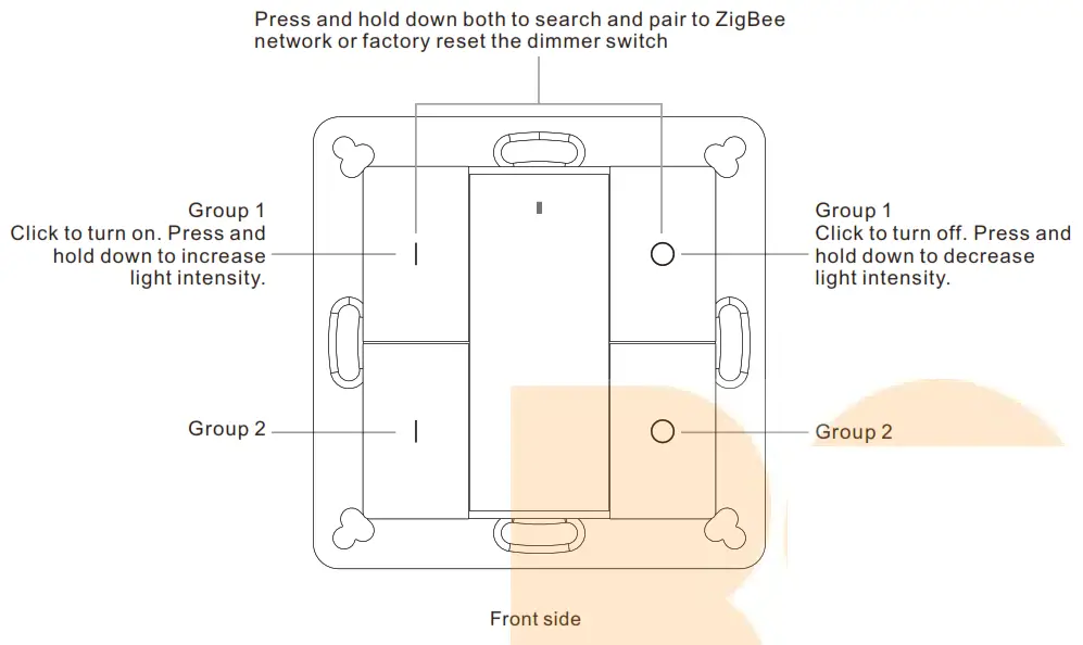 SUNRICHER SR-ZG9001K4-DIM2 70100034 ZigBee Wireless Dimmer Switch
