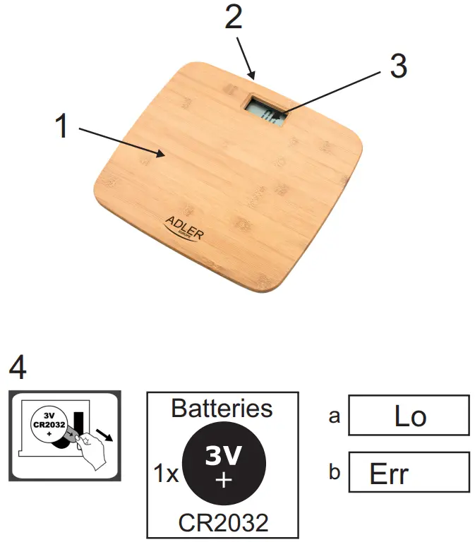 ADLER EUROPE AD 8173 Bathroom Bamboo Scale - fig