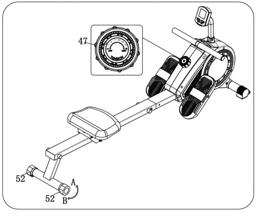 ECHANFIT Magnetic Rowing Machine- ADJUSTMENT