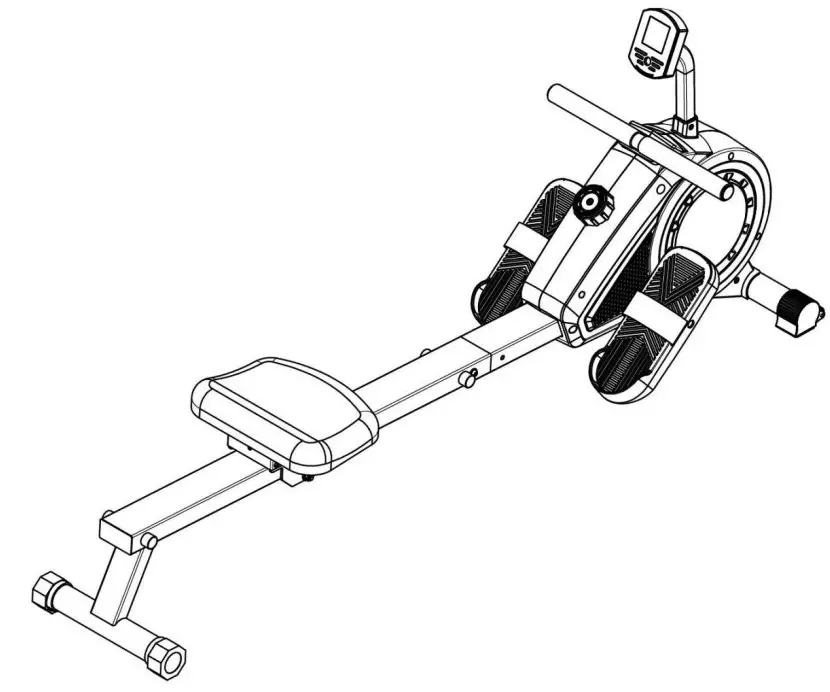 ECHANFIT Magnetic Rowing Machine- Product Diagram