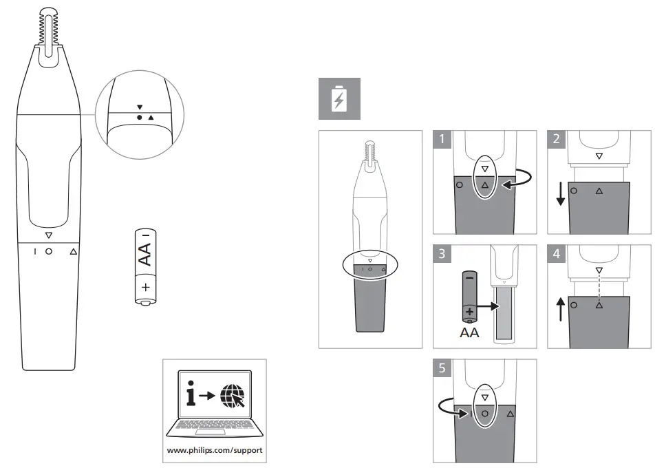PHILIPS NT1650 Nose and Ear Trimmer - fig 2