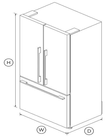 FISHER PAYKEL RF201ADJSX5 36 Inch 20.1 cu ft Freestanding French Door Refrigerator - fig