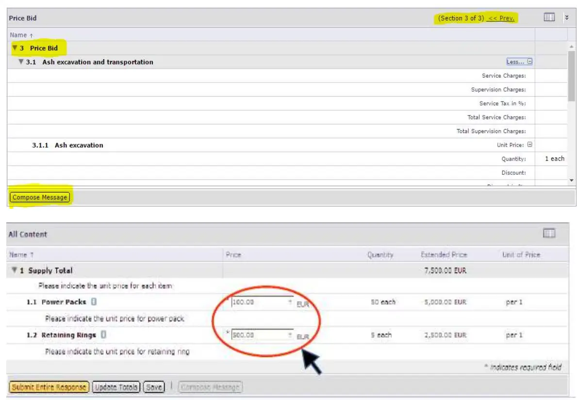 TATA Bidder - For submitting the Price bid go for 3 Price bid