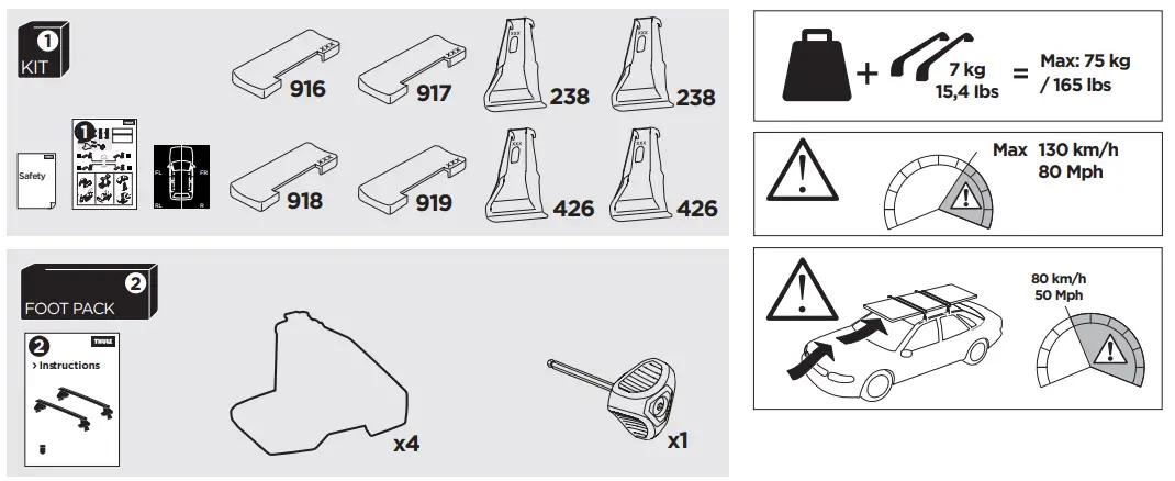 THULE Kit 145272 Roof Rack System-fig2