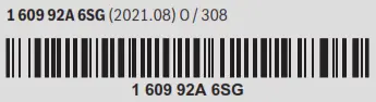 BOSCH GWS 22 Angle Grinder - bar code