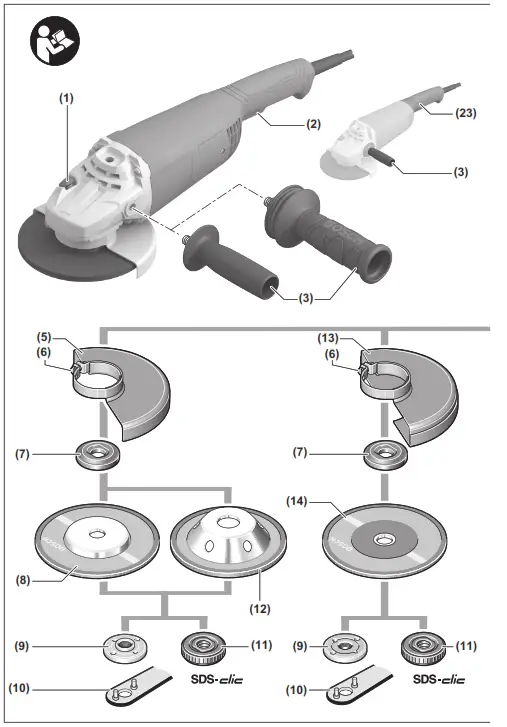 BOSCH GWS 22 Angle Grinder - fig 1
