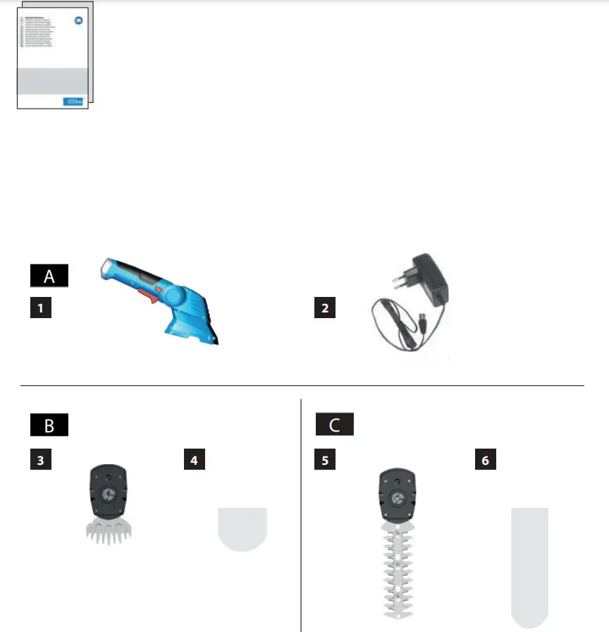 Gude GPS 7 2V-1.5 Li-Ion Garden Care Set - Figure 1